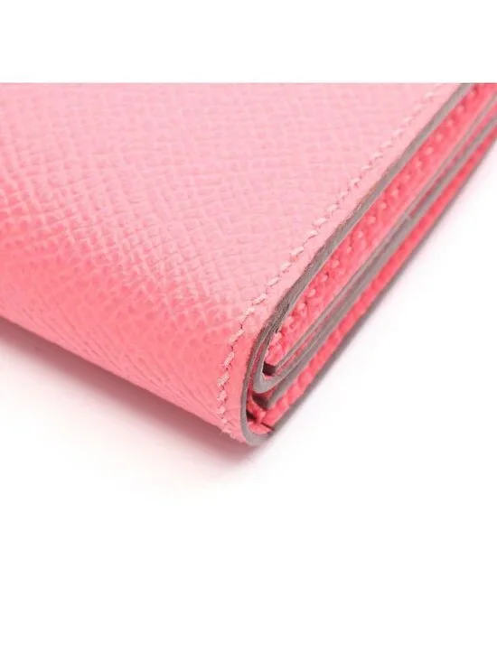 Hermes Card Case Bearn Mini Rose Azalea Leather Azale Pink - Picture 10 of 12